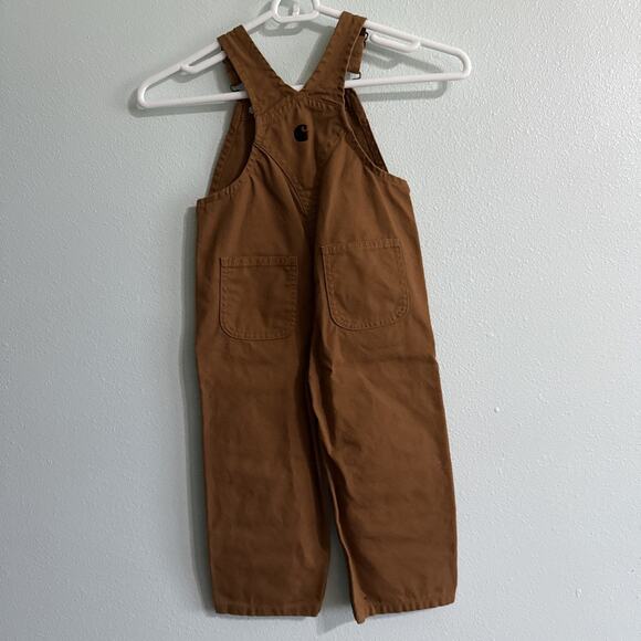 Carhartt Kids Brown Overalls knee Size 2T NWOT - Picture 3 of 5